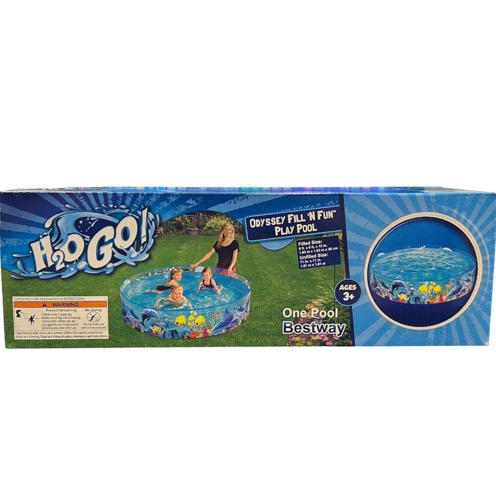 Bestway H2O GO! Kids Odyssey Fill 'n Fun Play Pool 6ft x 15in Ages 3+